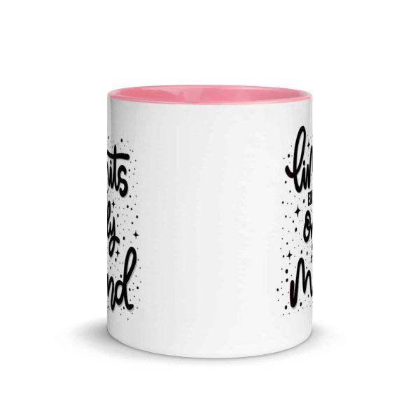 white ceramic mug with color inside pink 11oz front 63011f73eb480