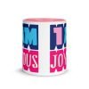 white ceramic mug with color inside pink 11oz front 630680cc011eb