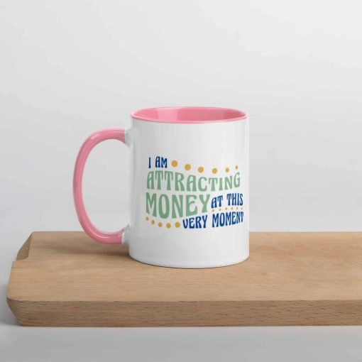 white ceramic mug with color inside pink 11oz left 630de2b4b9dc9