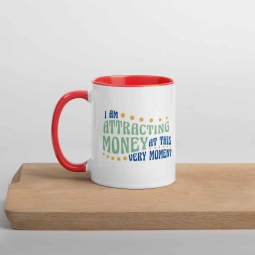 white ceramic mug with color inside red 11oz left 630de2b4b9716