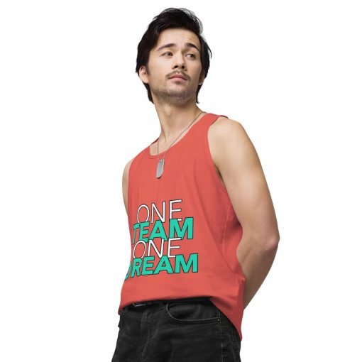 mens premium tank top coral left front 63109bec1aff0
