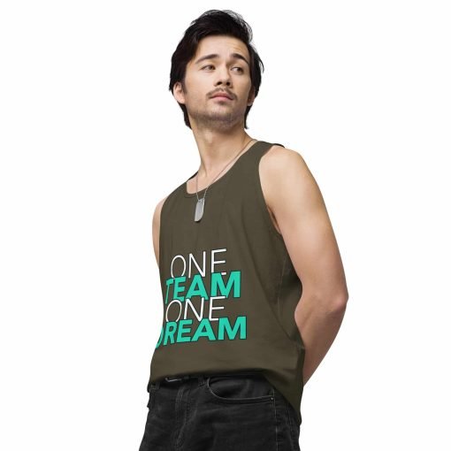 mens premium tank top military green left front 63109bec11cdd