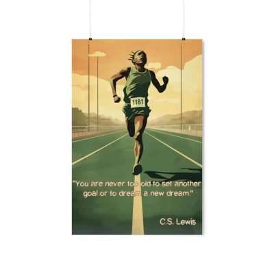 Dream A New Dream Quote Poster by C.S Lewis - Available in 3 Sizes