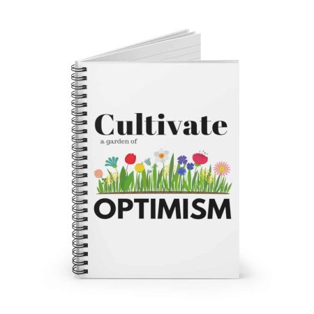 Cultivate Optimism Ruled Line Spiral Notebook