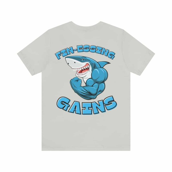 Funny Gym Shark Jersey Tee - Soft and Durable Workout Companion - Image 39