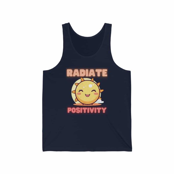 Inspirational Unisex Jersey Tank - Radiate Positivity - Image 3