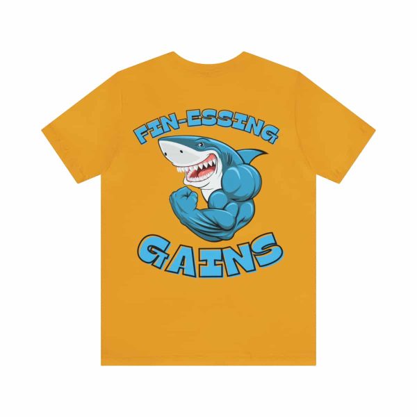 Funny Gym Shark Jersey Tee - Soft and Durable Workout Companion - Image 51