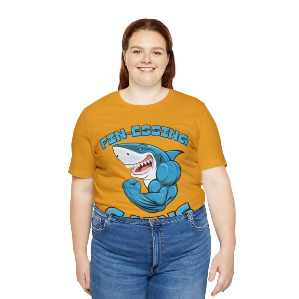 Funny Gym Shark Jersey Tee - Soft and Durable Workout Companion - Image 55