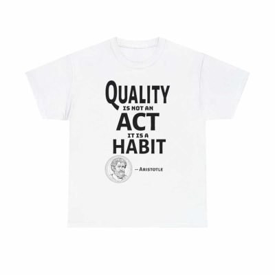 Aristotle Quote T-Shirt - Unisex Heavy Cotton Tee for Casual Fashion