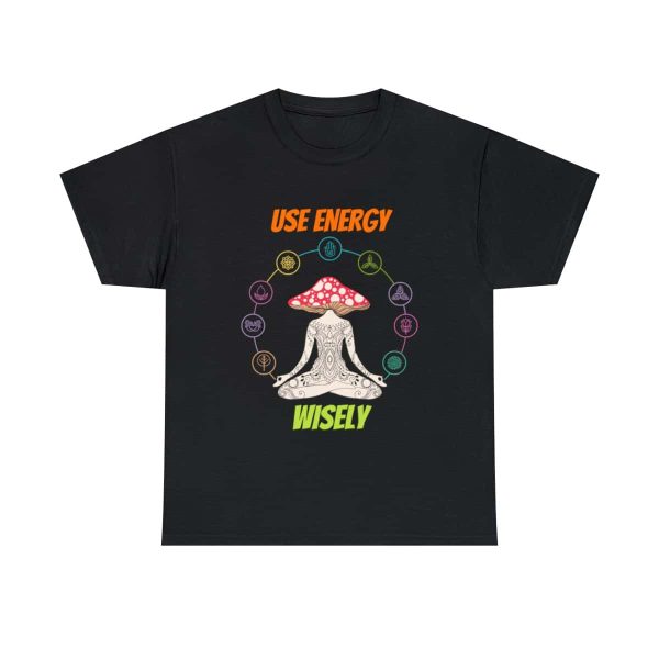 Shop the 'Use Energy Wisely' Unisex Heavy Cotton Tee for Premium Comfort and Durability - Image 2