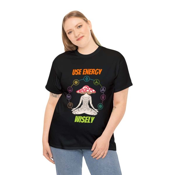 Shop the 'Use Energy Wisely' Unisex Heavy Cotton Tee for Premium Comfort and Durability - Image 4