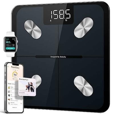 Etekcity Smart Scale: Body Weight/Fat, BMI, Bluetooth 400lb