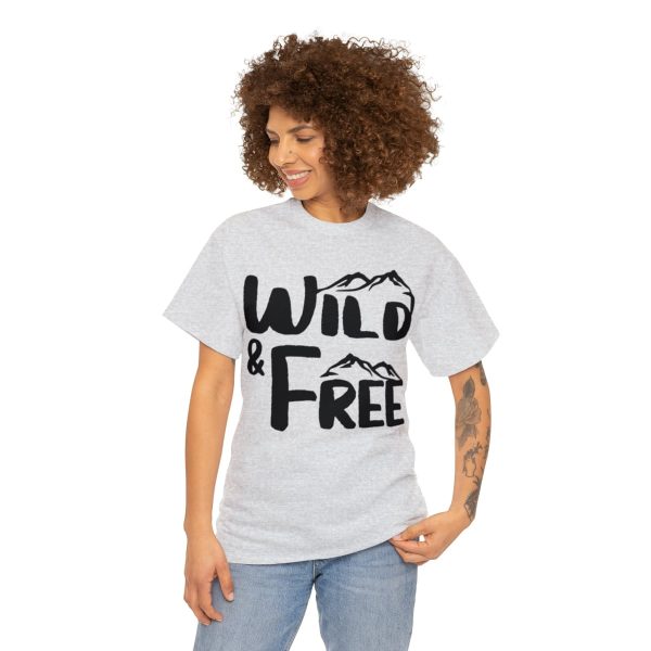 Cotton Tee - Unisex T-shirt - Wild & Free - Premium Printing - True to Size - Image 4