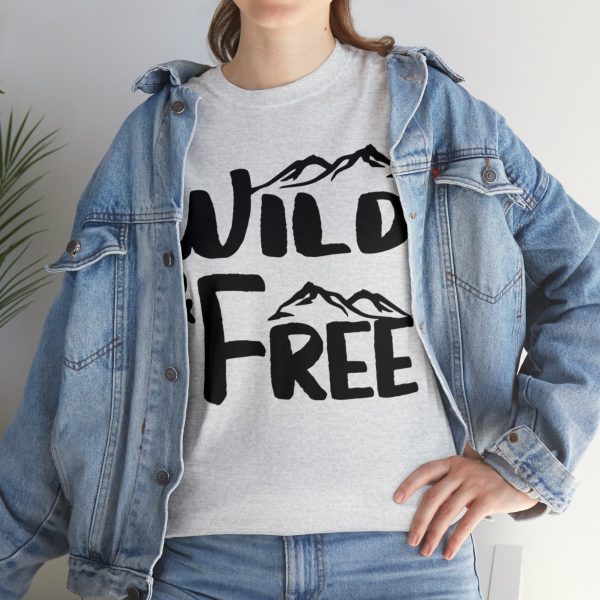 Cotton Tee - Unisex T-shirt - Wild & Free - Premium Printing - True to Size - Image 9