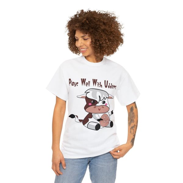 Funny Cow Pun T-shirt - Premium 100% Cotton Tee - Image 3