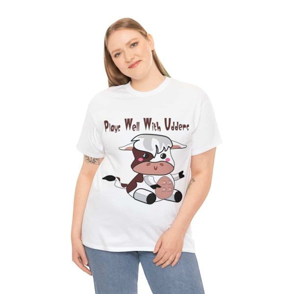 Funny Cow Pun T-shirt - Premium 100% Cotton Tee - Image 4