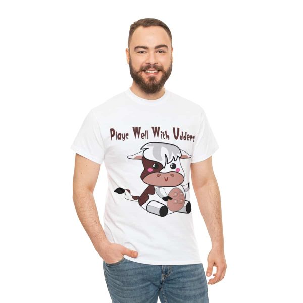 Funny Cow Pun T-shirt - Premium 100% Cotton Tee - Image 5