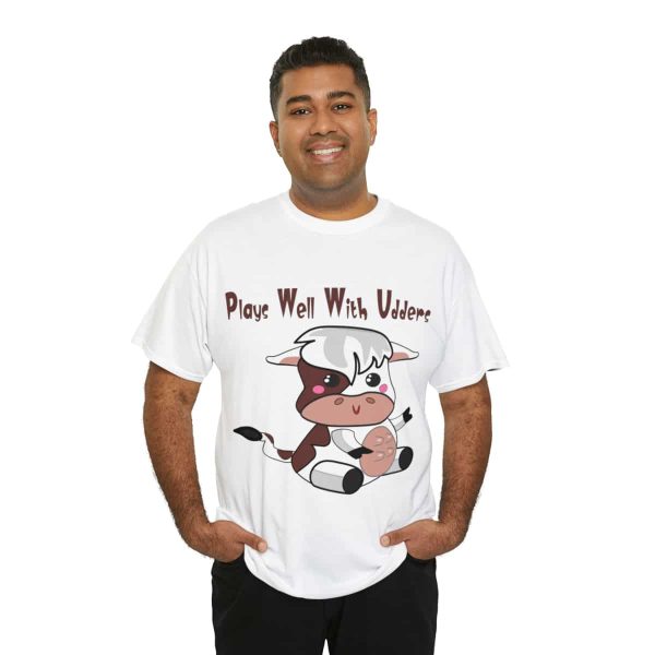 Funny Cow Pun T-shirt - Premium 100% Cotton Tee - Image 8