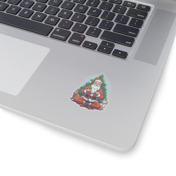 Meditating Yoga Santa Claus Stickers - Image 5