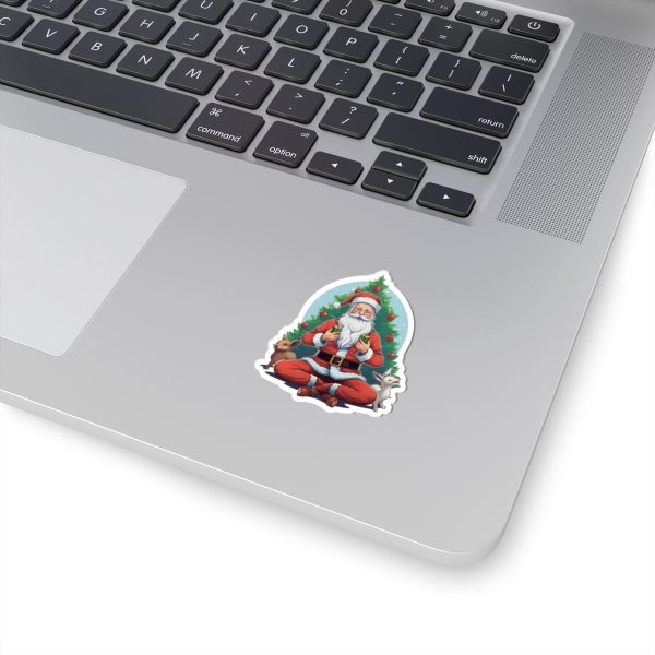 Meditating Yoga Santa Claus Stickers - Image 8