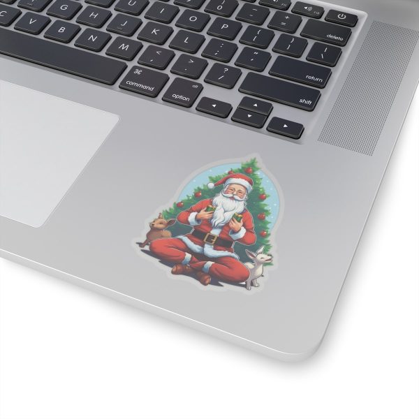 Meditating Yoga Santa Claus Stickers - Image 17