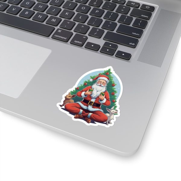 Meditating Yoga Santa Claus Stickers - Image 20