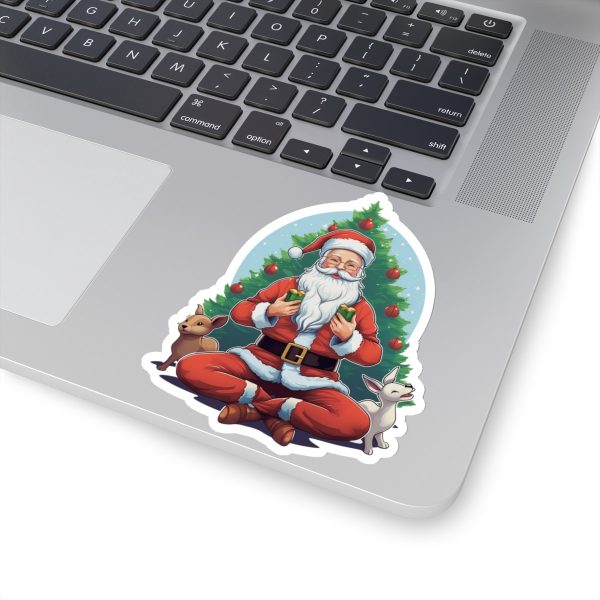 Meditating Yoga Santa Claus Stickers - Image 23