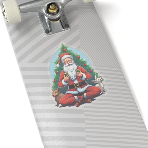 Meditating Yoga Santa Claus Stickers - Image 11