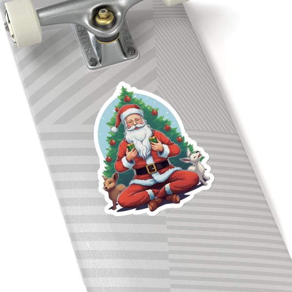 Meditating Yoga Santa Claus Stickers - Image 14