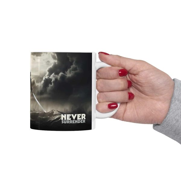 Mug with Inspirational Message - Never Surrender - Image 12