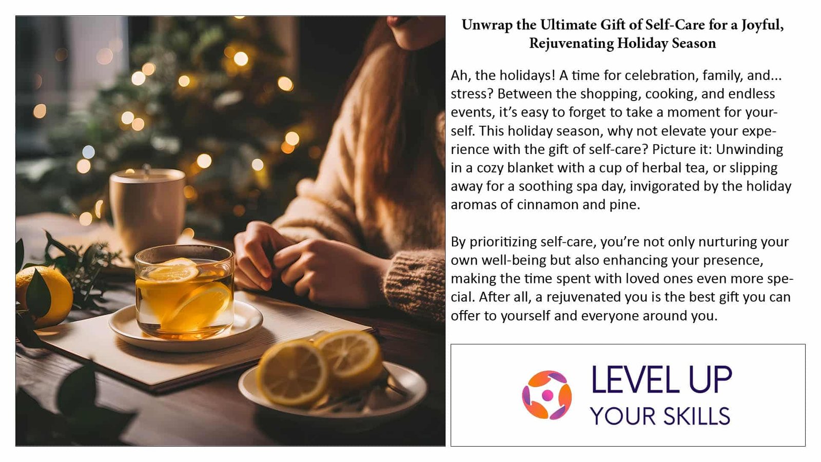 Give yourself the gift of self-care this holiday season