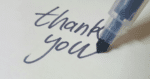 Thank you written in marker.